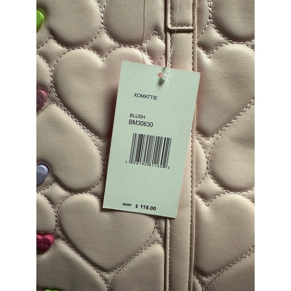 Betsey Johnson‎ Pink Heart Candy Conversation Hearts Tote Bag Purse - Picture 13 of 13